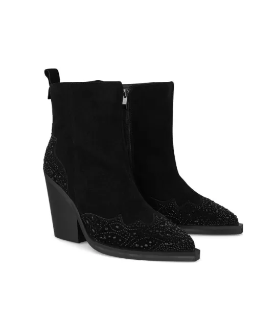 Hot Alma en Pena Buy Ankle Boot Embellished With Rhinestones