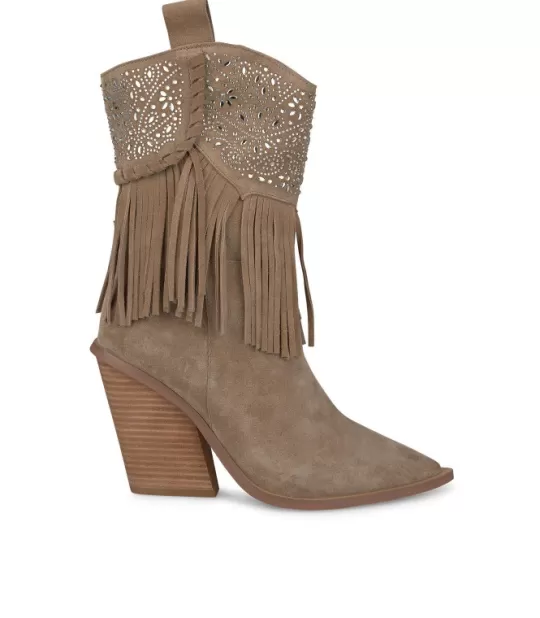 Best Sale Alma en Pena Buy Ankle Boot With Fringes And Rhinestones