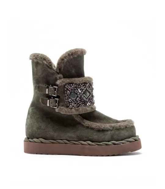 Best Sale Alma en Pena Buy Ankle Boot With Fur And Trim