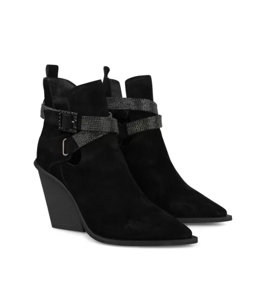 New Alma en Pena Buy Belted Ankle Boot With Rhinestones