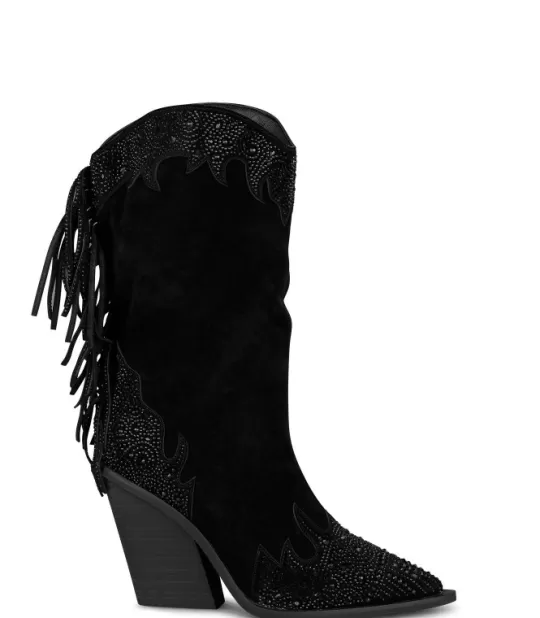 Fashion Alma en Pena Buy Boot With Fringes And Rhinestones