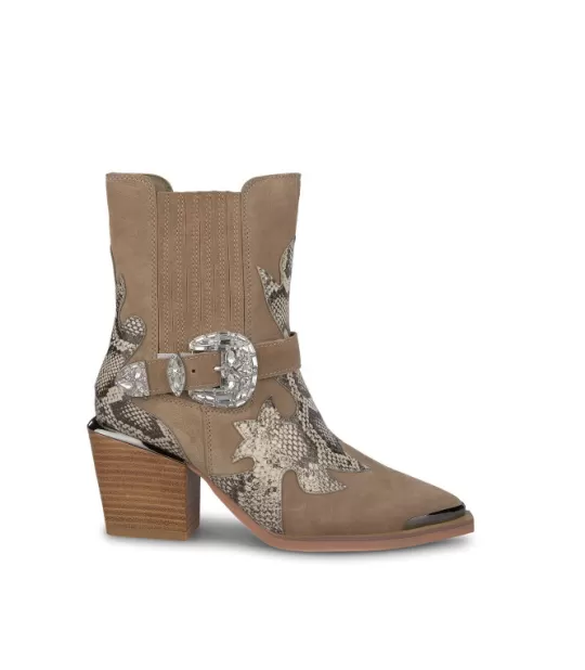 New Alma en Pena Buy Cowboy Style Buckle Ankle Boot