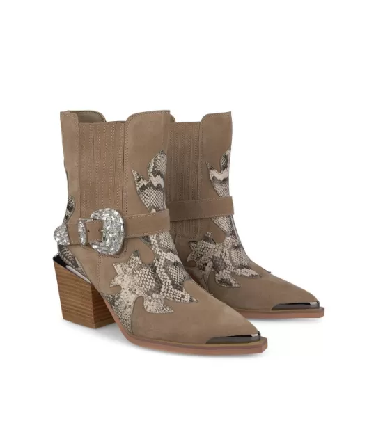 New Alma en Pena Buy Cowboy Style Buckle Ankle Boot