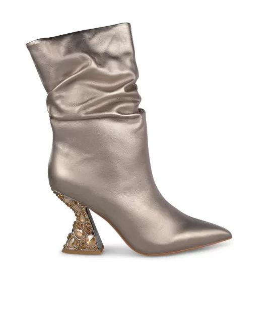 Online Alma en Pena Buy Crumpled Heeled Ankle Boot