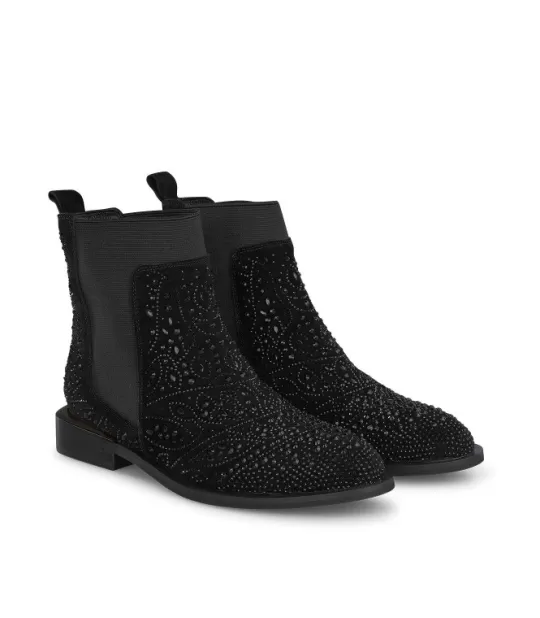 Outlet Alma en Pena Buy Flat Ankle Boots With Rhinestones