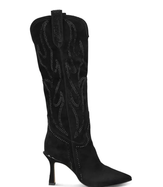 Shop Alma en Pena Buy Heeled Boot With Rhinestones