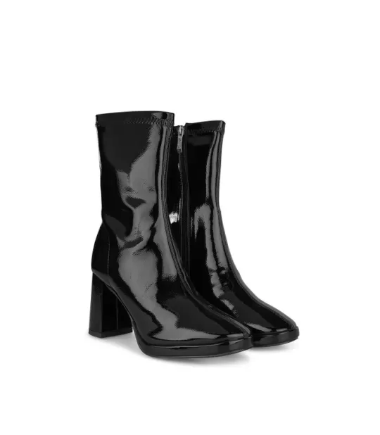 Cheap Alma en Pena Buy Patent Leather Ankle Boots Heel