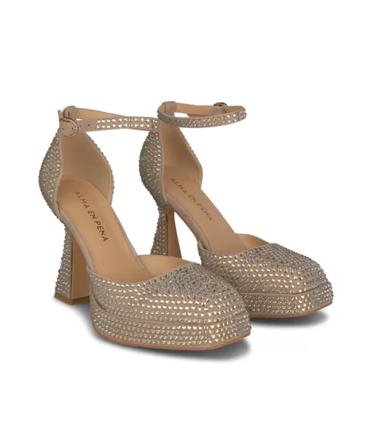 Best Sale Alma en Pena Buy Rhinestone Heeled Sandal